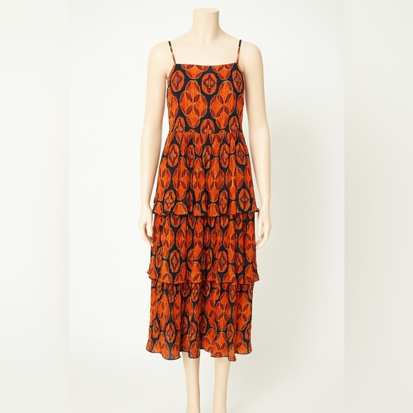 Never Fully Dressed Henrietta NWT Square Neck Sleeveless Tiered Midaxi Dress - Picture 1 of 12